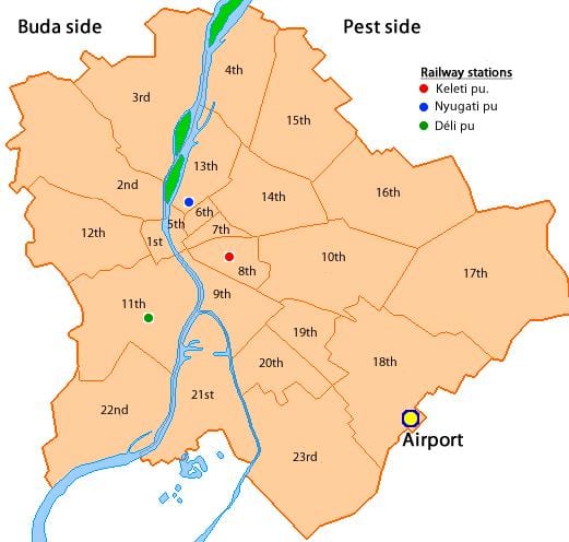 budapest, 8 ° distretto mappa