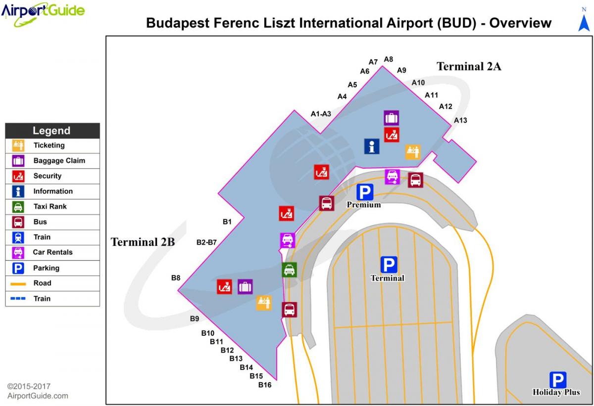 l'aeroporto di budapest mappa terminal 2a