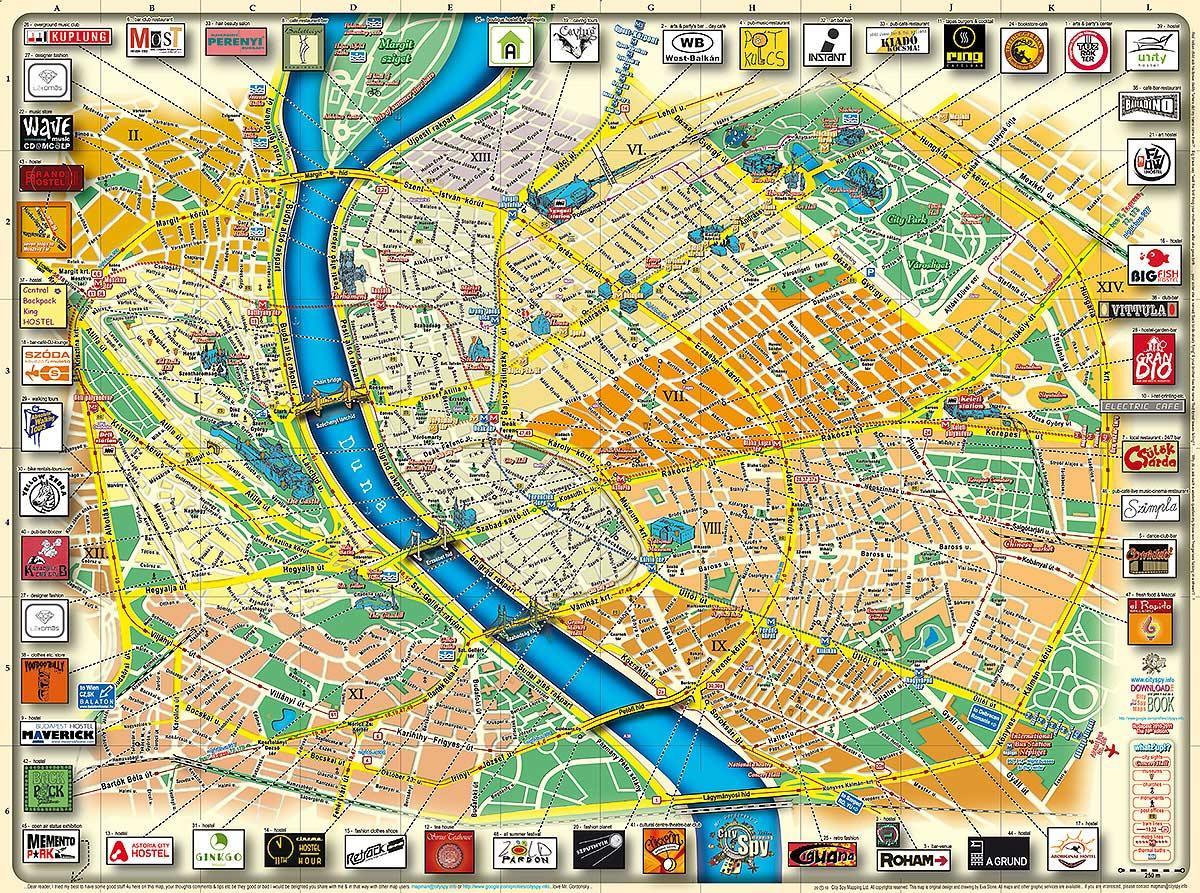 mappa di budapest city park
