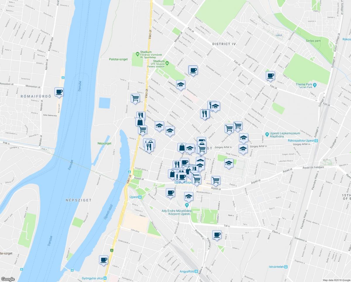 mappa di budapest ristoranti
