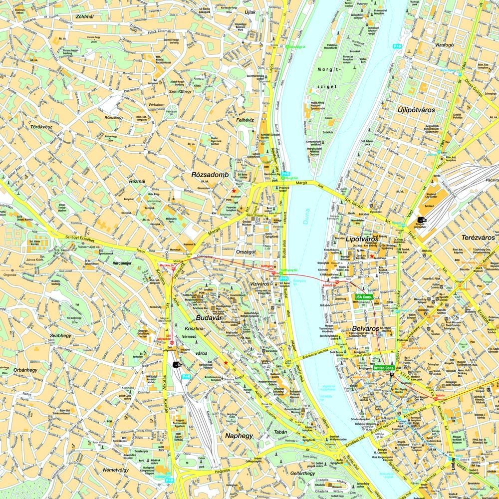 mappa di budapest e dintorni