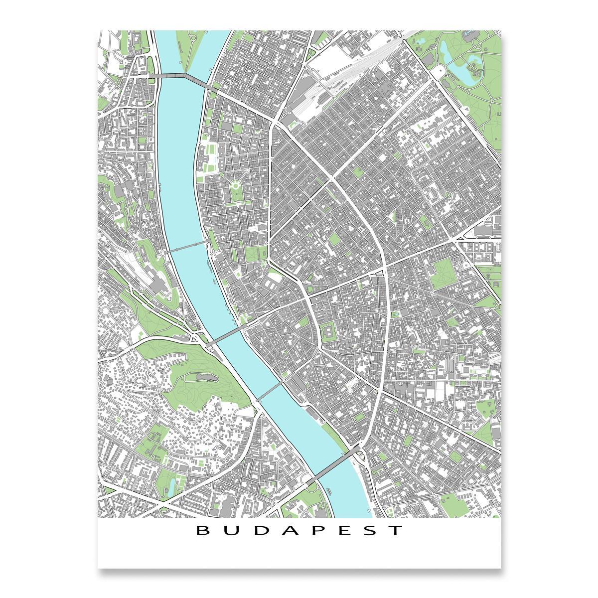 mappa di budapest mappa di stampa