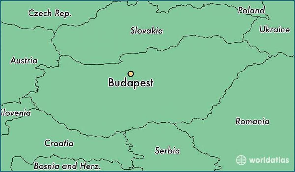 mappa di budapest e nei paesi circostanti