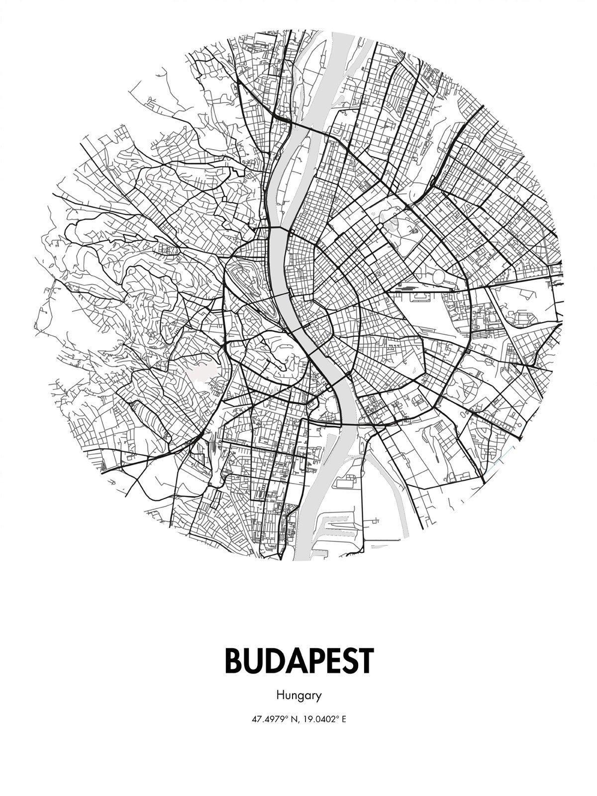 mappa di budapest, arte di strada