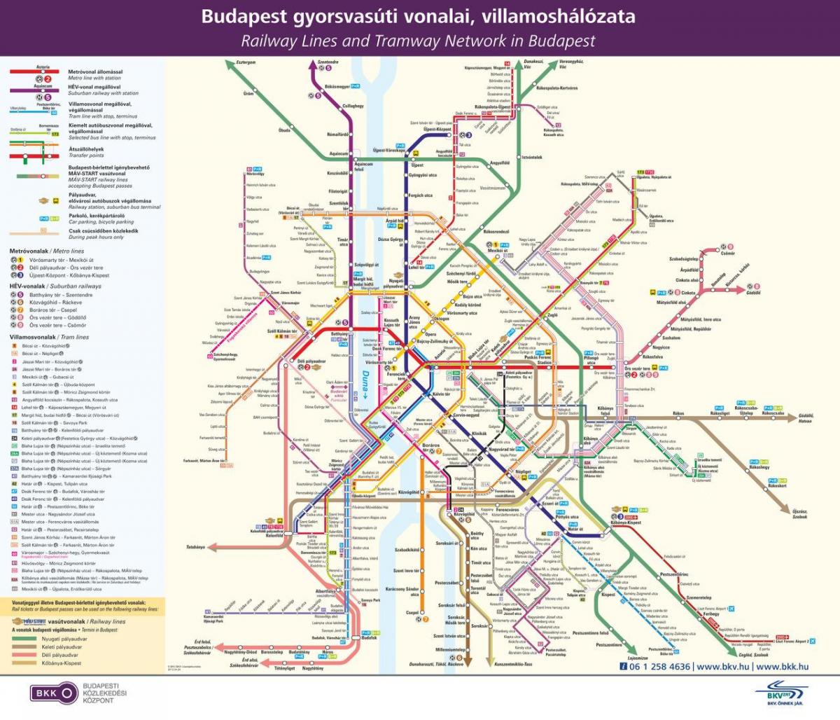 budapest mappa dei trasporti pubblici