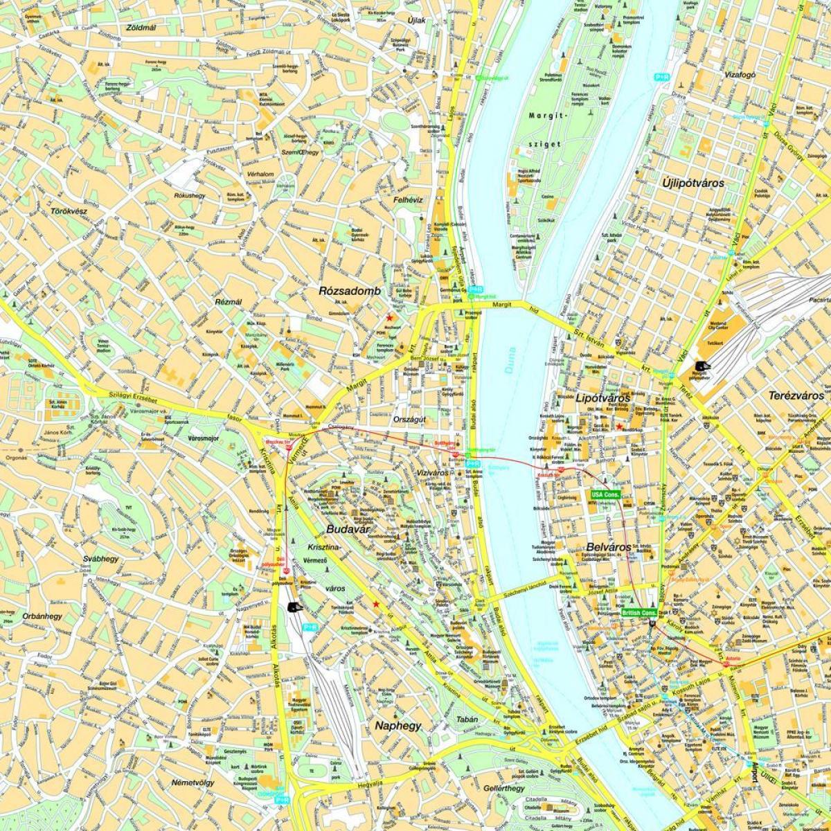 centro di budapest mappa