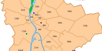 Budapest, 8 ° distretto mappa