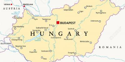 Budapest posizione mappa del mondo