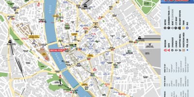 Mappa di budapest, a pochi