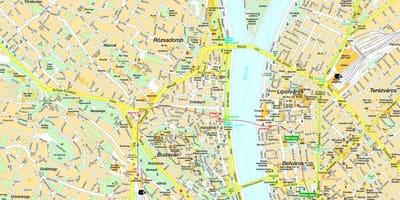 Mappa di budapest e dintorni