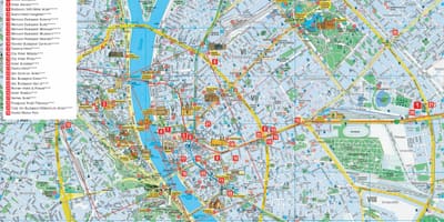 Budapest mappa turistica
