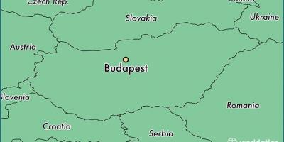 Mappa di budapest e nei paesi circostanti