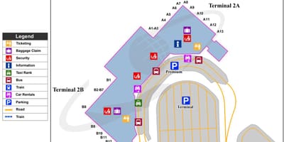 Budapest mappa aeroporto