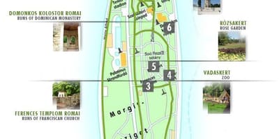 Mappa di isola margherita di budapest